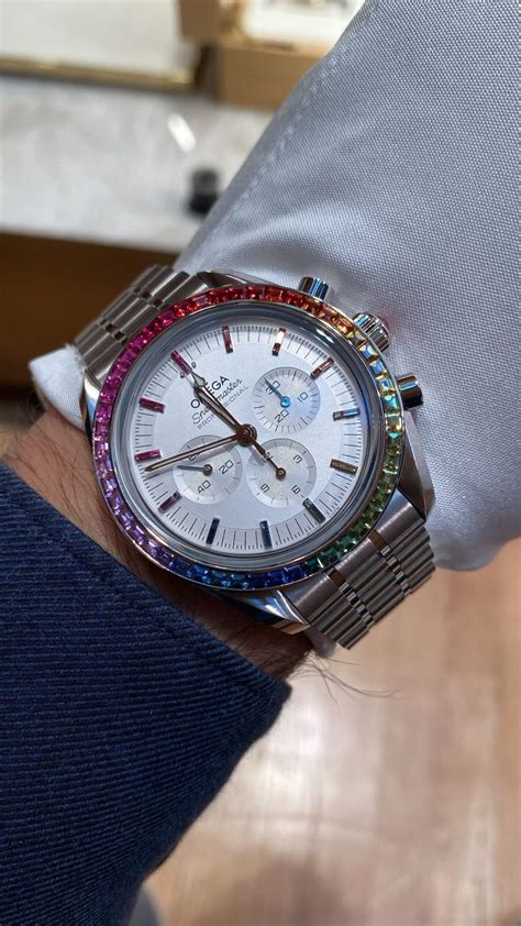 omega speedmaster rainbow price|Omega Speedmaster watch price.